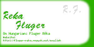 reka fluger business card