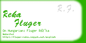 reka fluger business card
